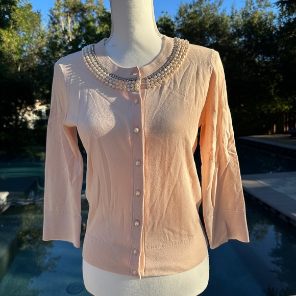 kate spade Sweaters - Pink Kate Spade Cardigan with Bead Accents